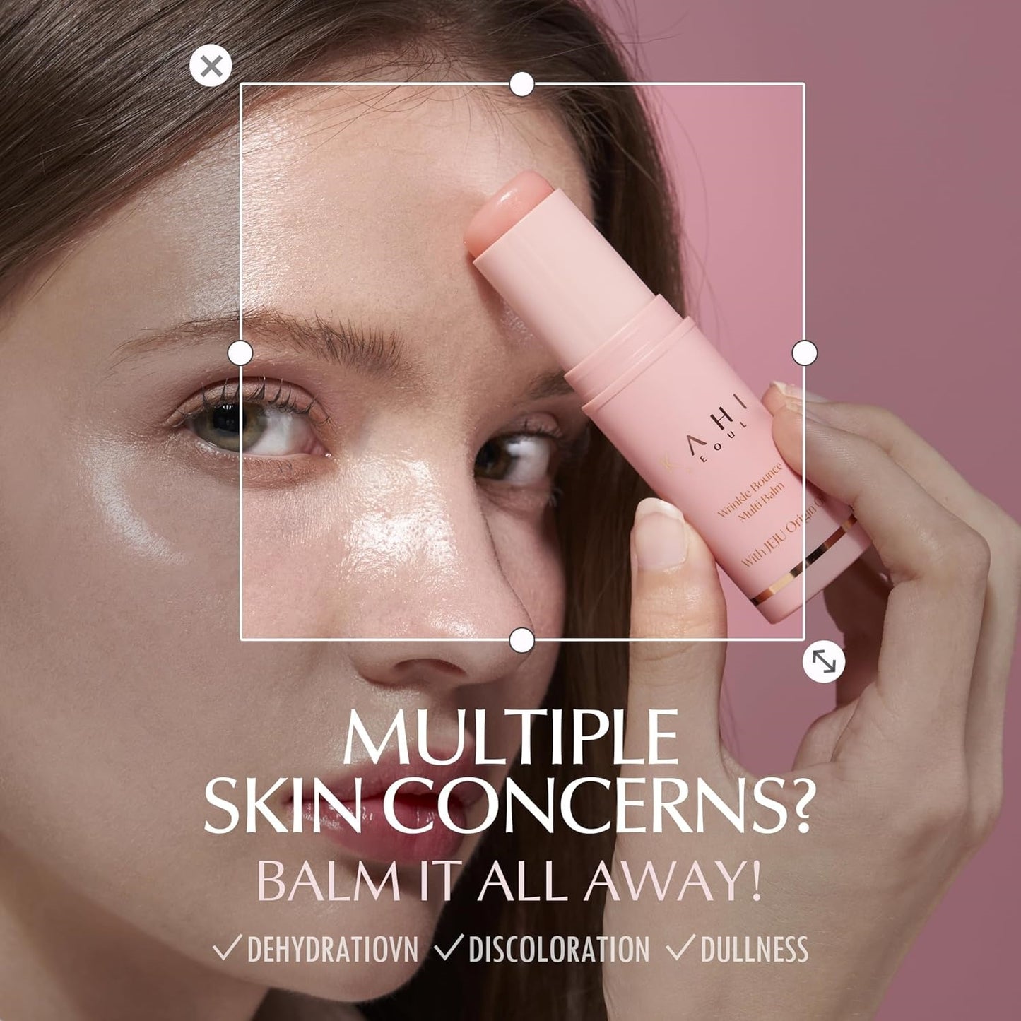 KAHI Wrinkle Bounce Multi Balm Stick | PDRN Collagen Wrinkle Stick | Korean Skin Care |All-in-One Hydrating Lip Balm Eye Cream Neck Cream Make Up Base & Face Mist Moisture Balm